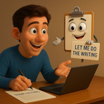 Pixelar like person chatting with an ai clipboard